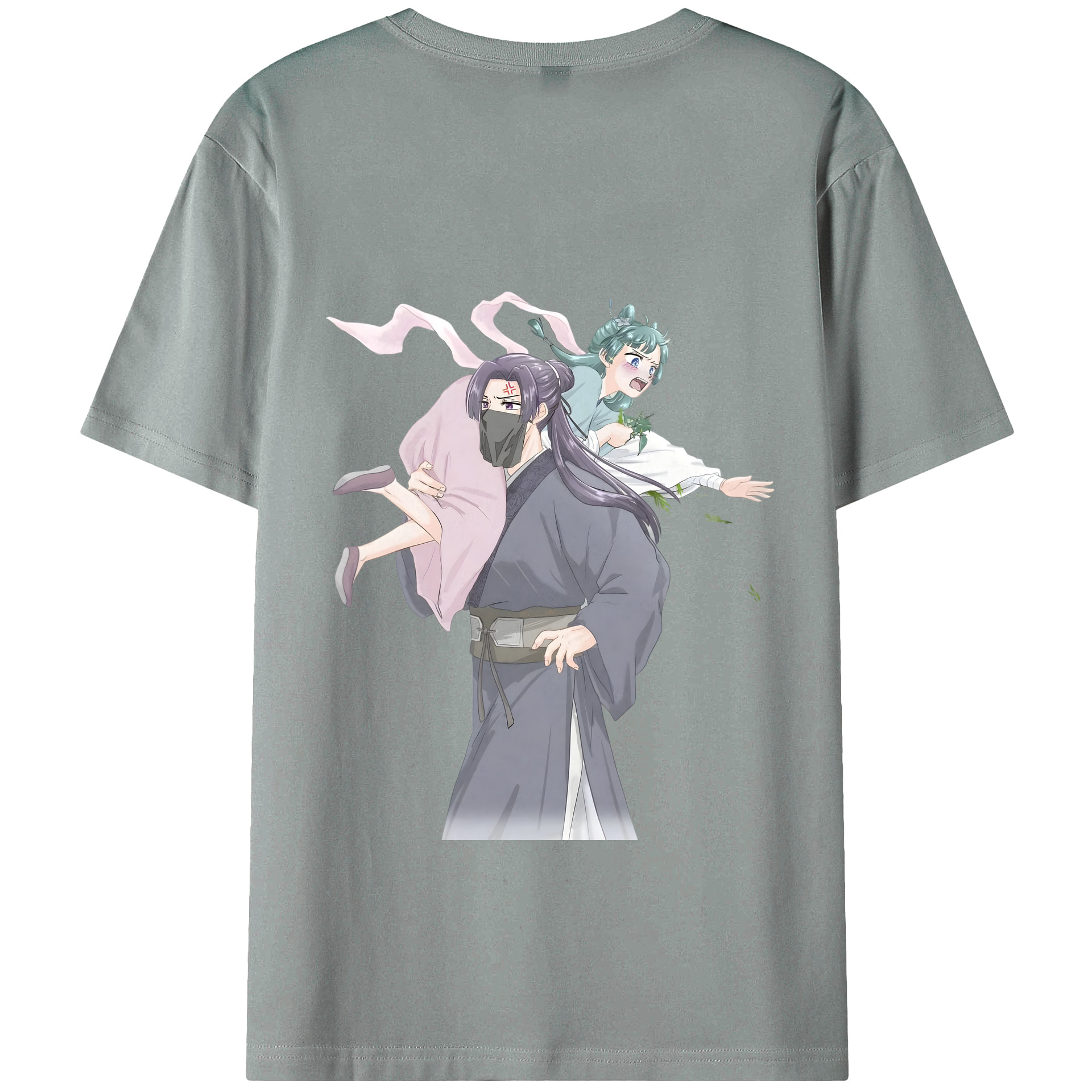 （画像用） 薬屋のひとりごと The Apothecary Diaries 綿100％ メンズ半袖Tシャツ（バックプリント） 通気性